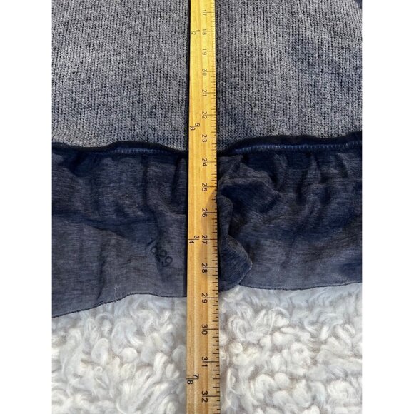 Lace The Label Sweater Mohair Med Blue Lagenlook Cowl Neck Roll Tab Layered - Picture 9 of 14